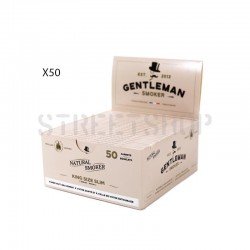 Boîte de 50 carnets de feuilles King Size Slim Natural Smoker - Gentleman Smoker