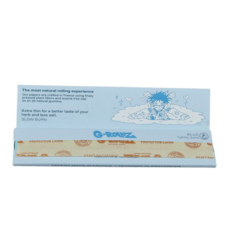 Boîte de 50 carnets de 50 feuilles King Size Vegan Blue - G-Rollz