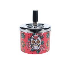 Cendrier Poussoir Métal "Calavera" – Champ High