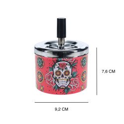 Cendrier Poussoir Métal "Calavera" – Champ High
