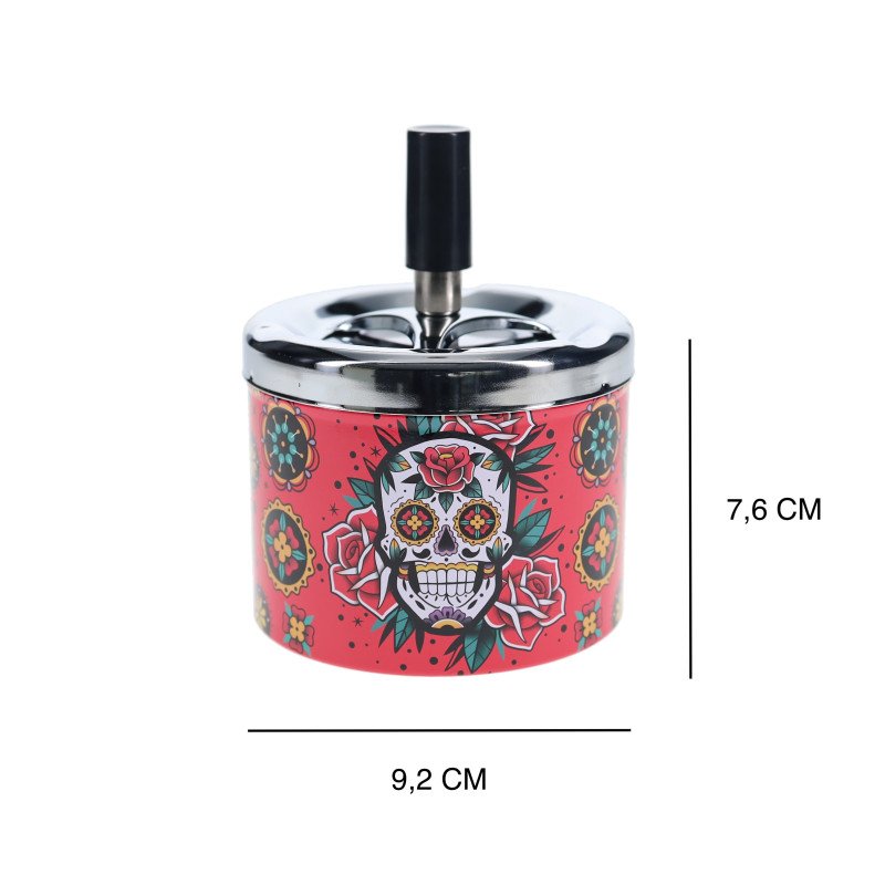 Cendrier Poussoir Métal "Calavera" – Champ High