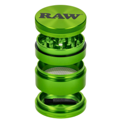 Grinder Aluminium Green 4 Parties 56MM - Raw : Le Broyeur Métal Ultime