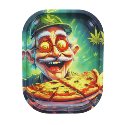 Plateau Métal Weed N'Pizza - Beuz : Le Plateau de Roulage pour tes Sessions Chill