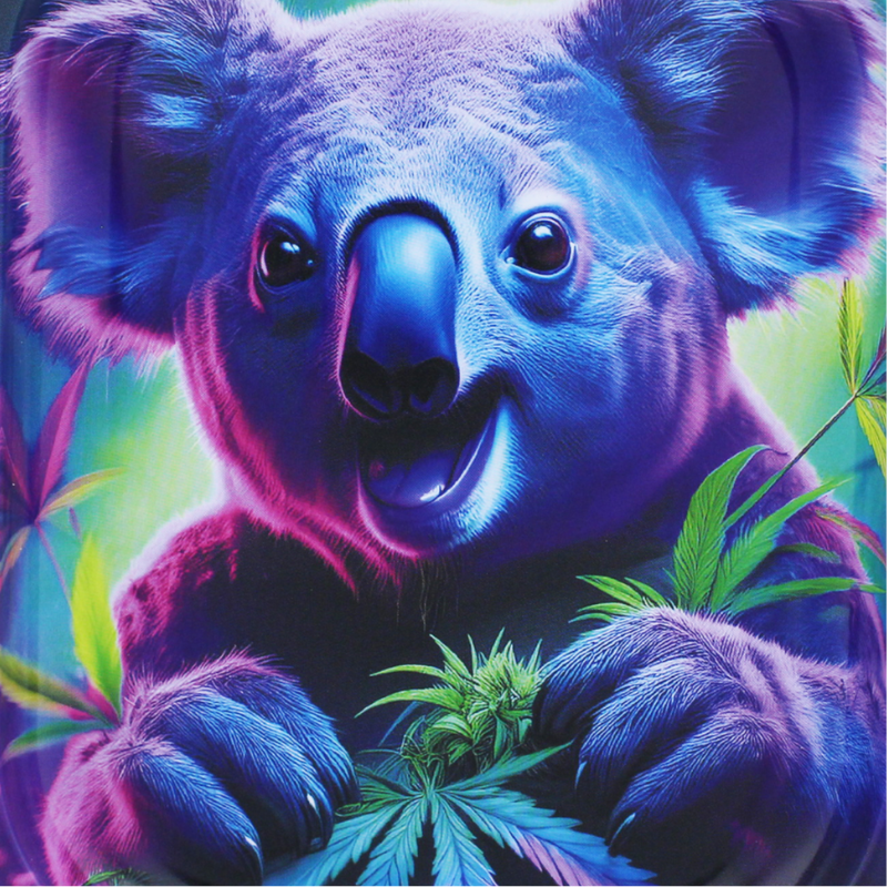 Plateau Métal Crazy Koala - Beuz : Le Plateau de Roulage Psychédélique et Chill